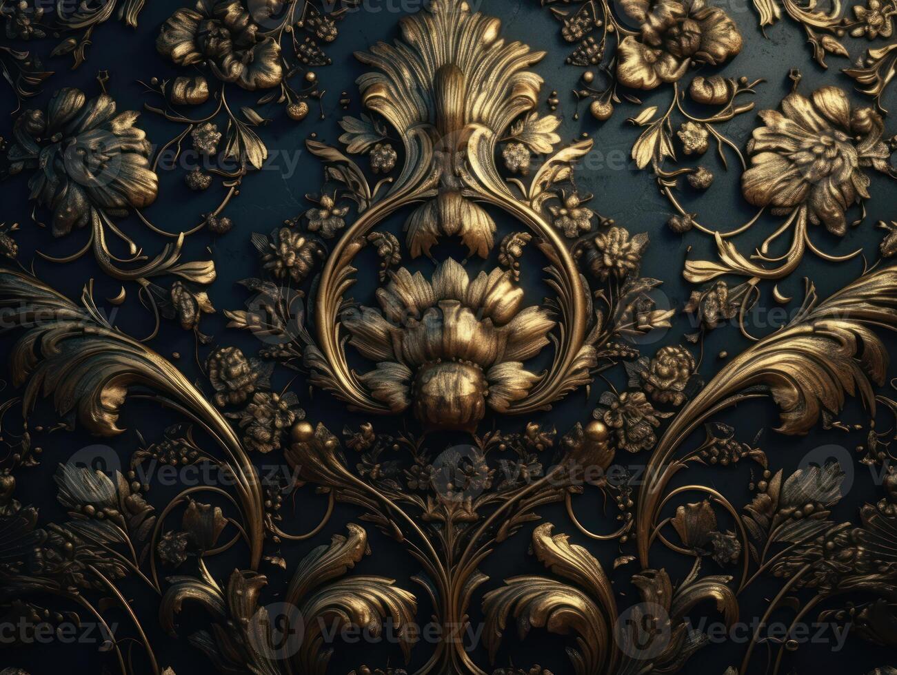 Royal vintage Victorian Gothic background Rococo venzel and whorl created with technology. photo