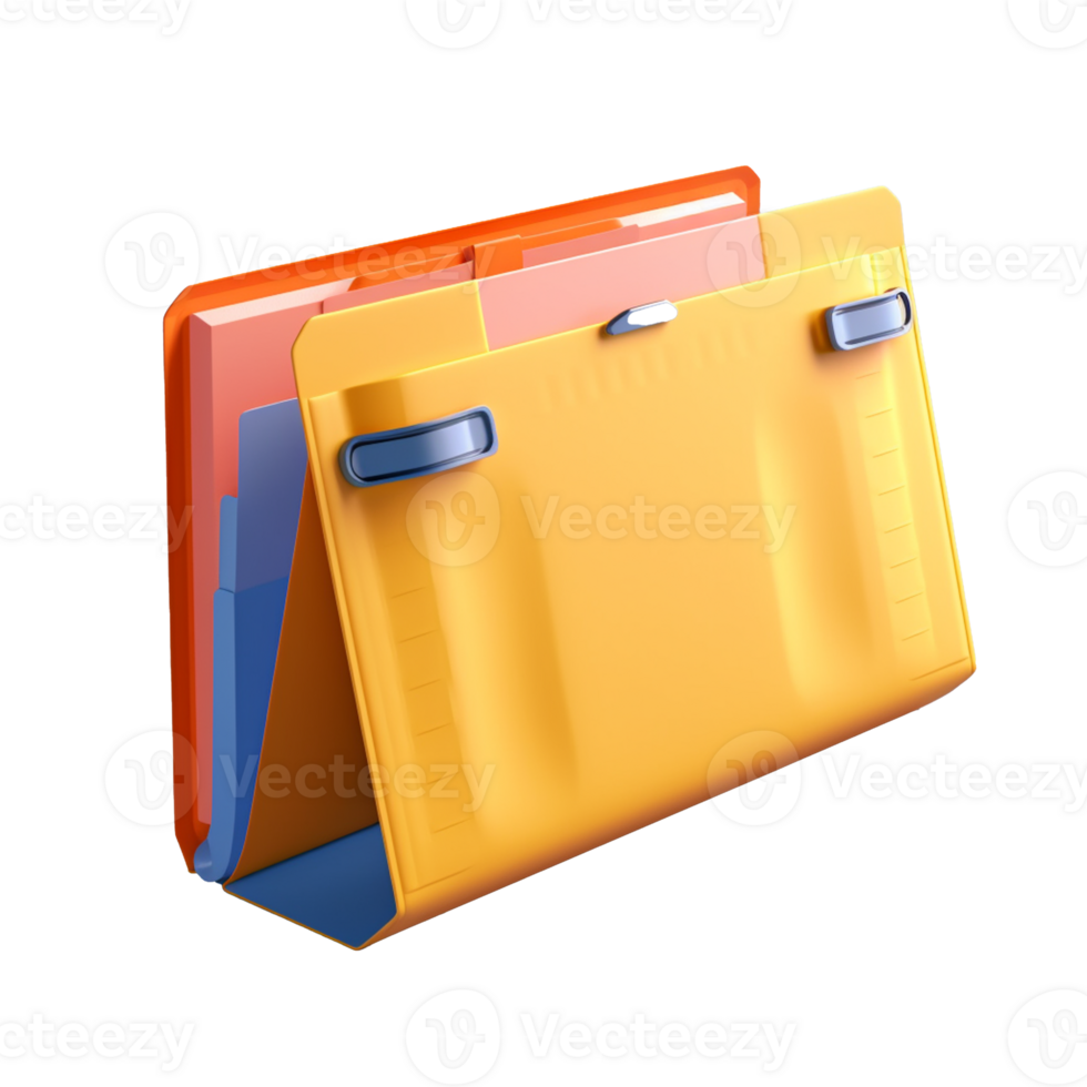 files and folders isolated on background with png