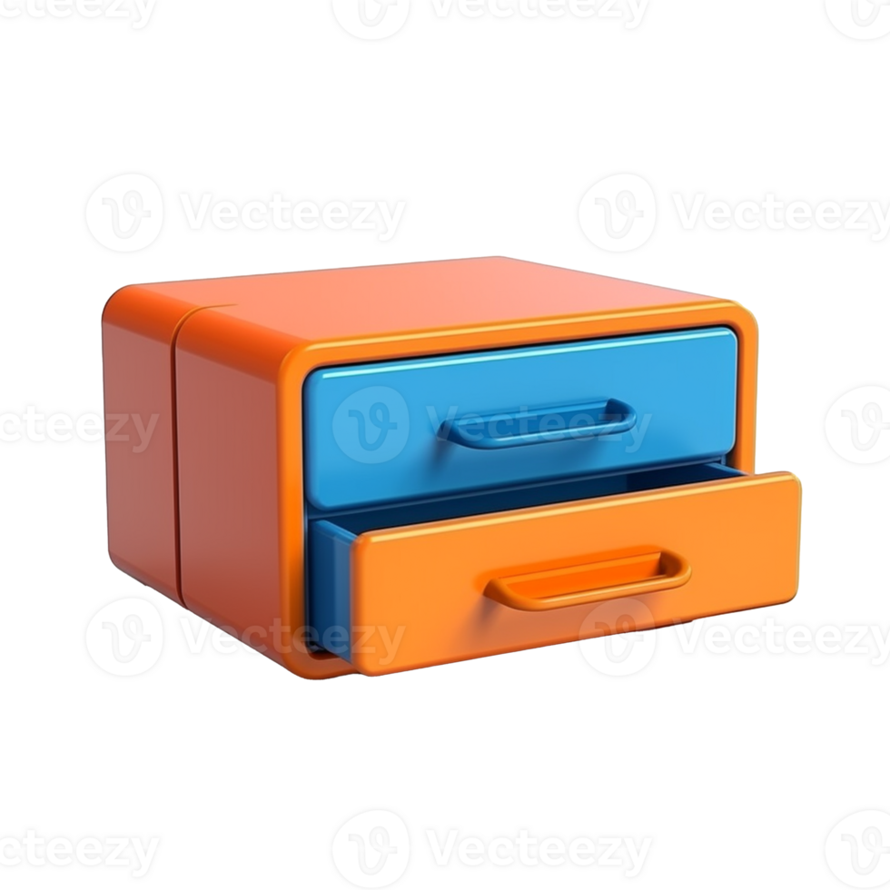 storage drawers isolated on background with png