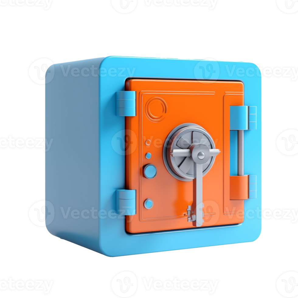safe box isolated on background with png