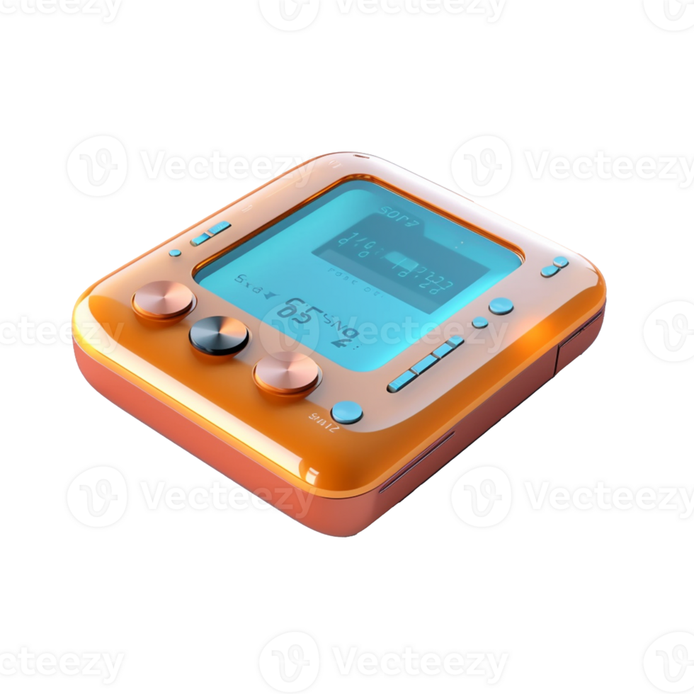 portable music player isolated on background with png