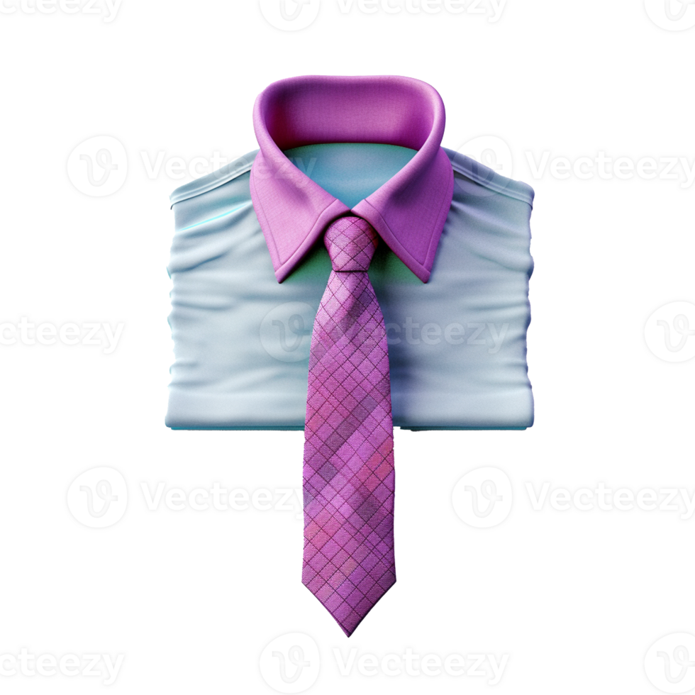 shirt and tie isolated on background with png