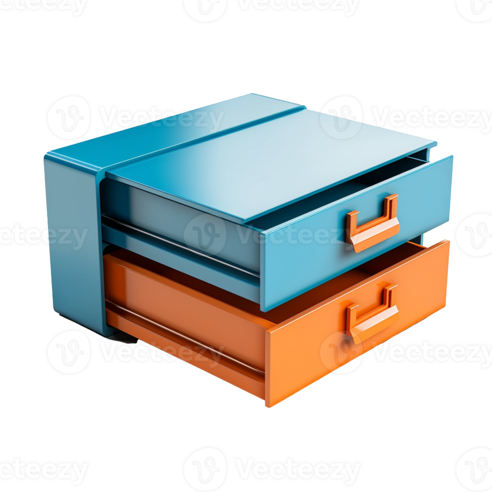 storage drawers isolated on background with png