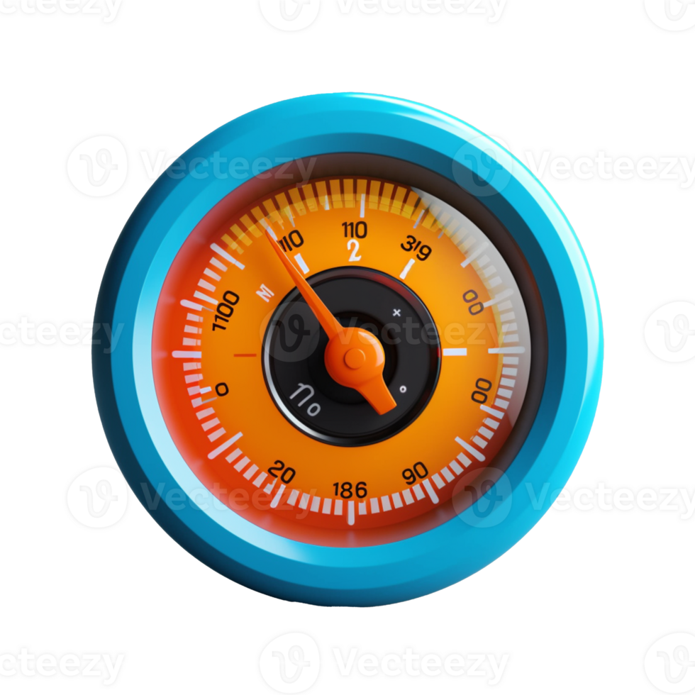 velocímetro aislado en antecedentes con generativo ai png