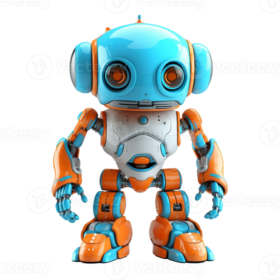 robot isolated on background with png