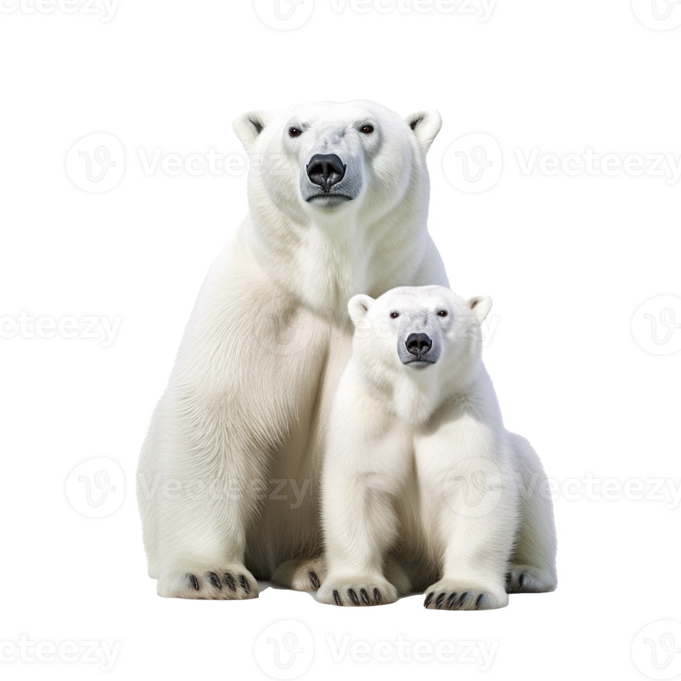 polar bear isolated on background with png