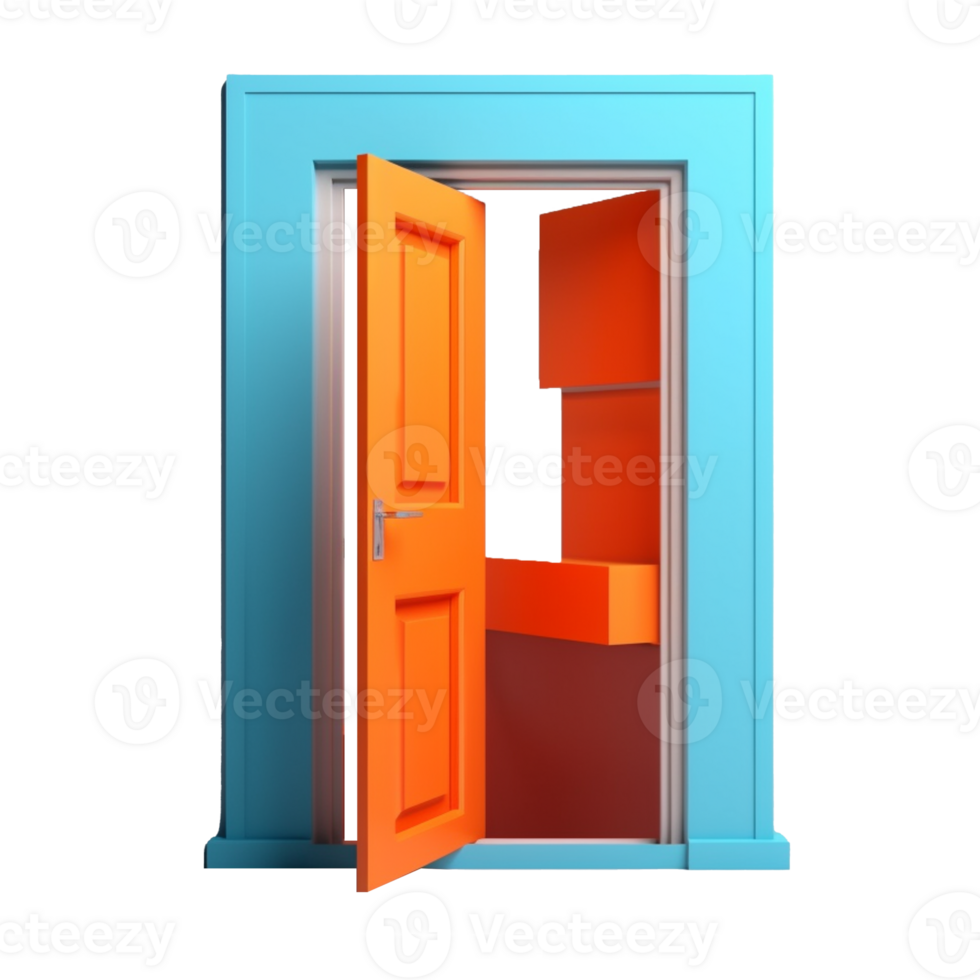 open door isolated on background with png