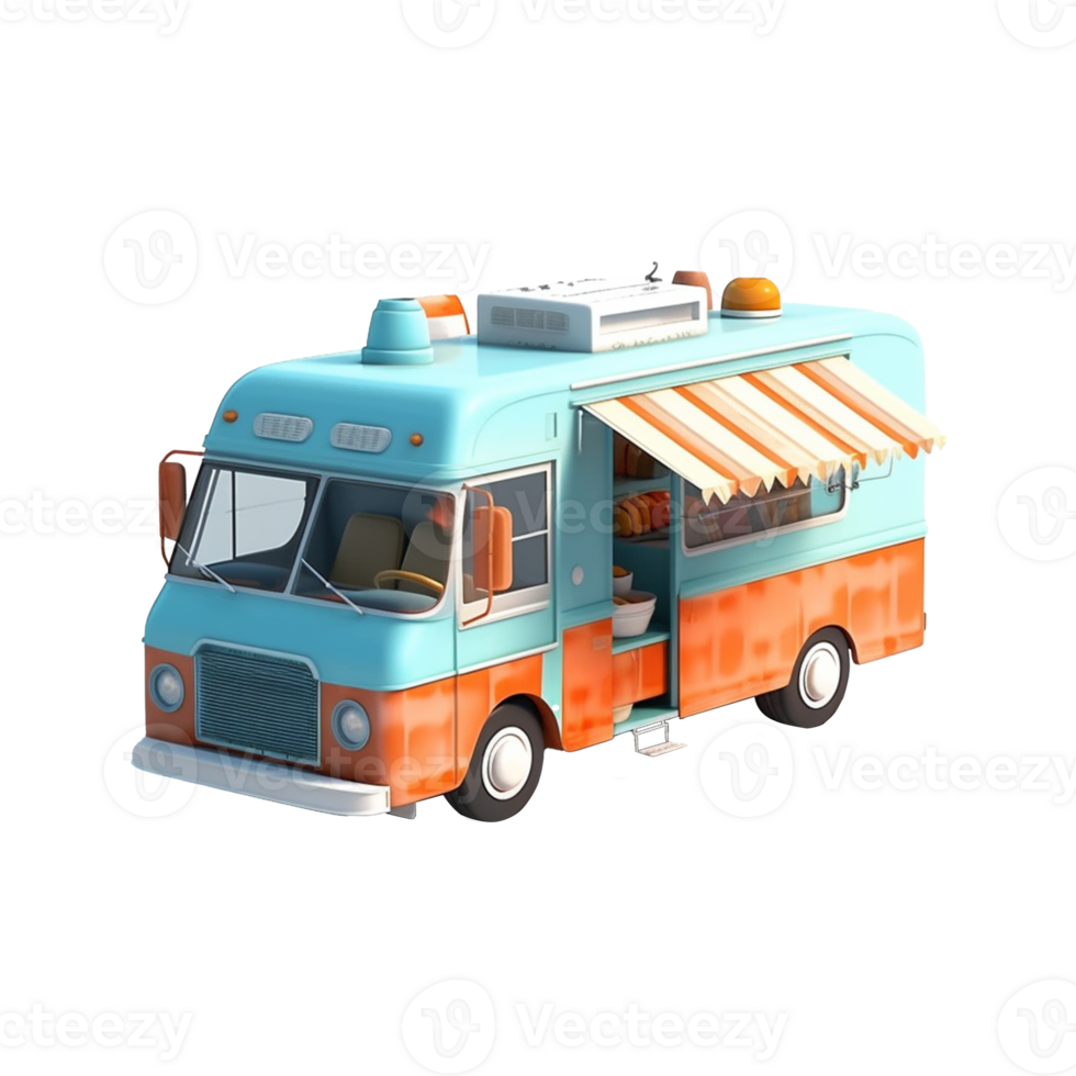 Food Truck isolated on background with png