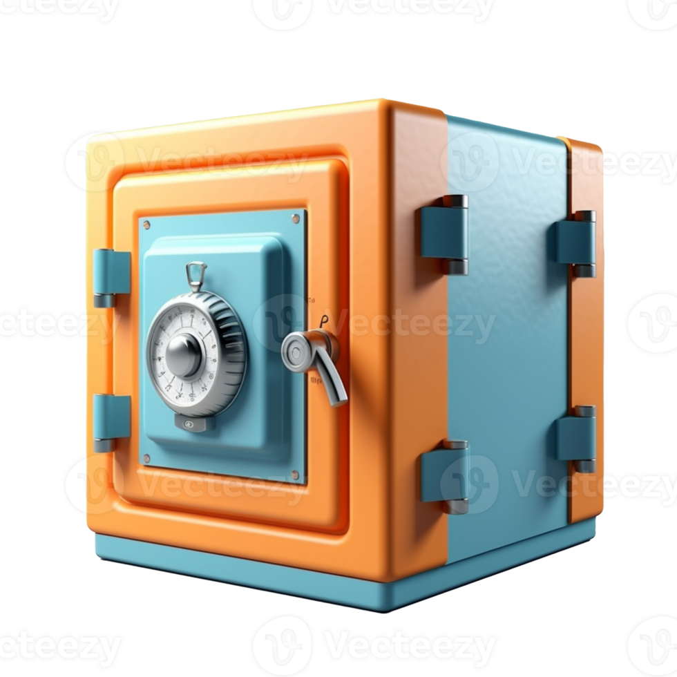 safe box isolated on background with png