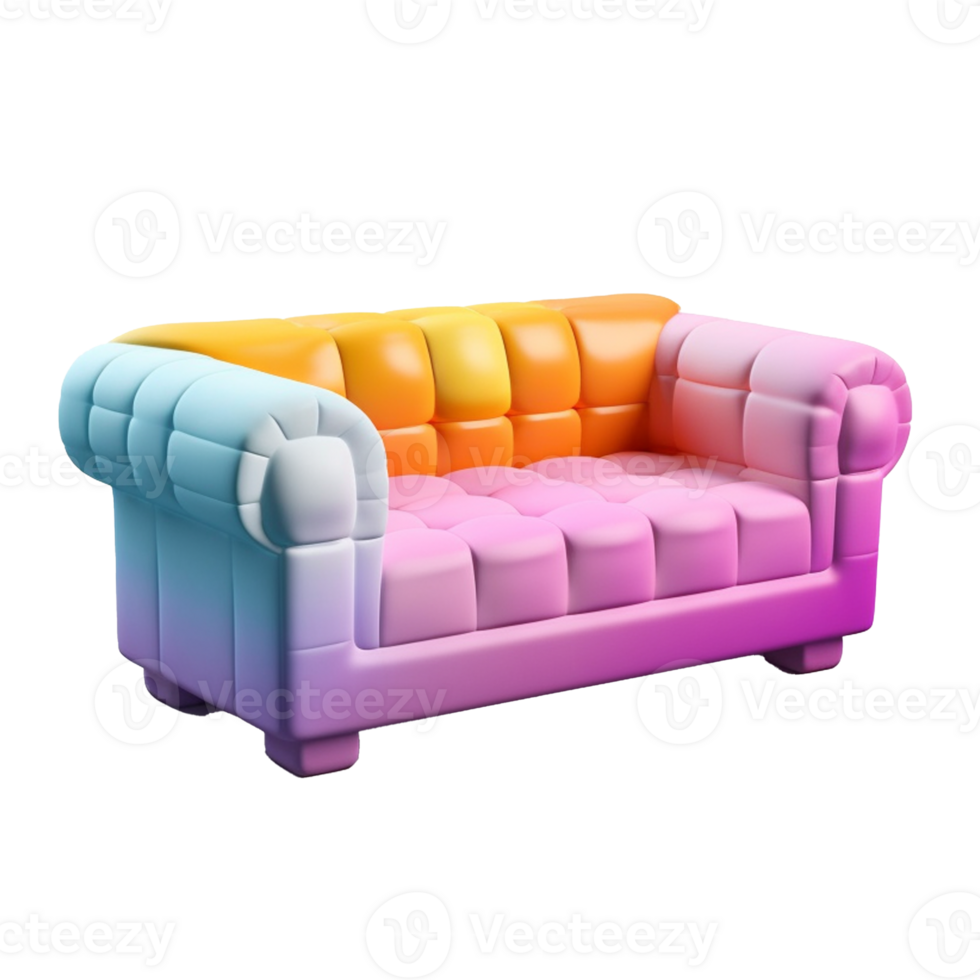 sofa and armchair isolated on background with png