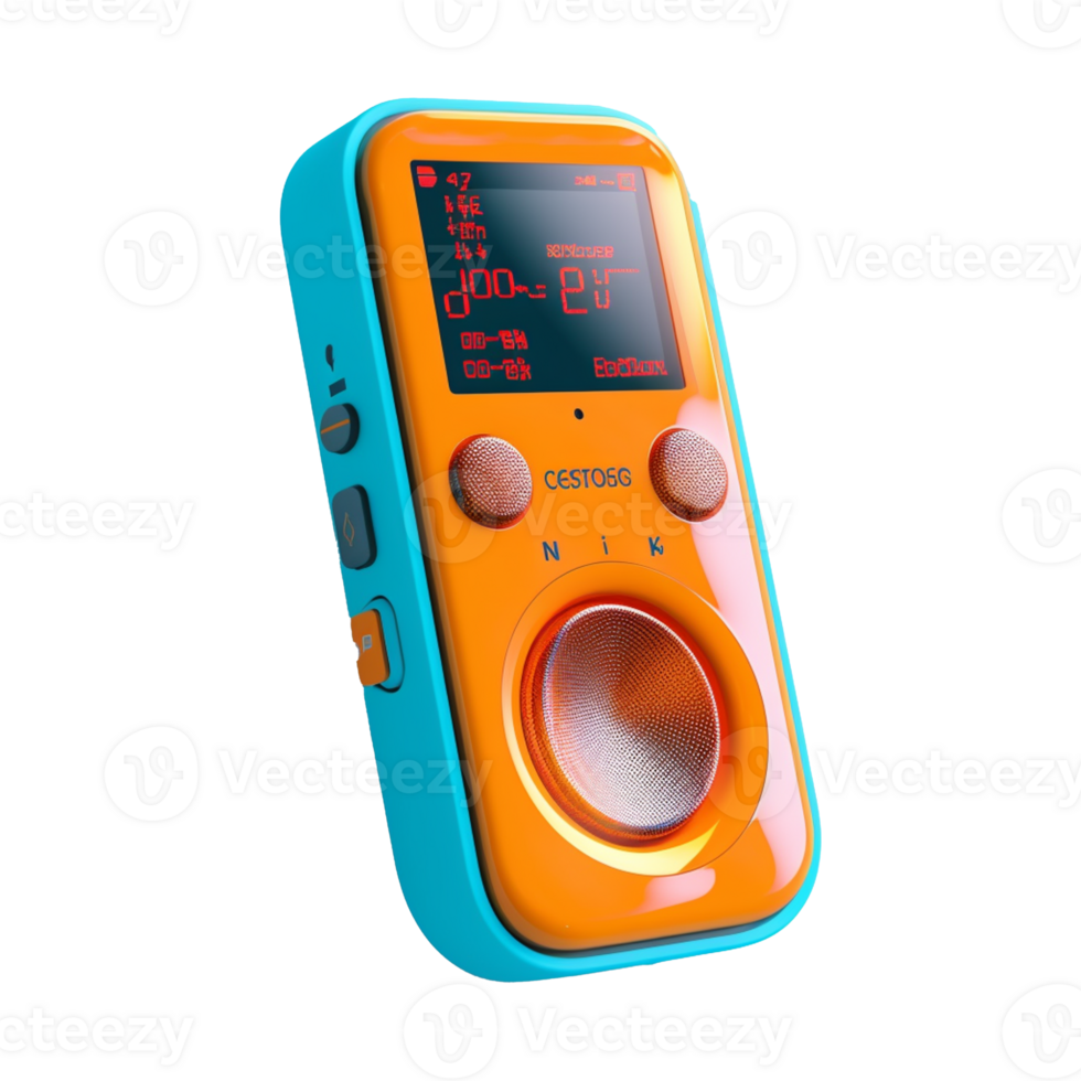 portable music player isolated on background with png