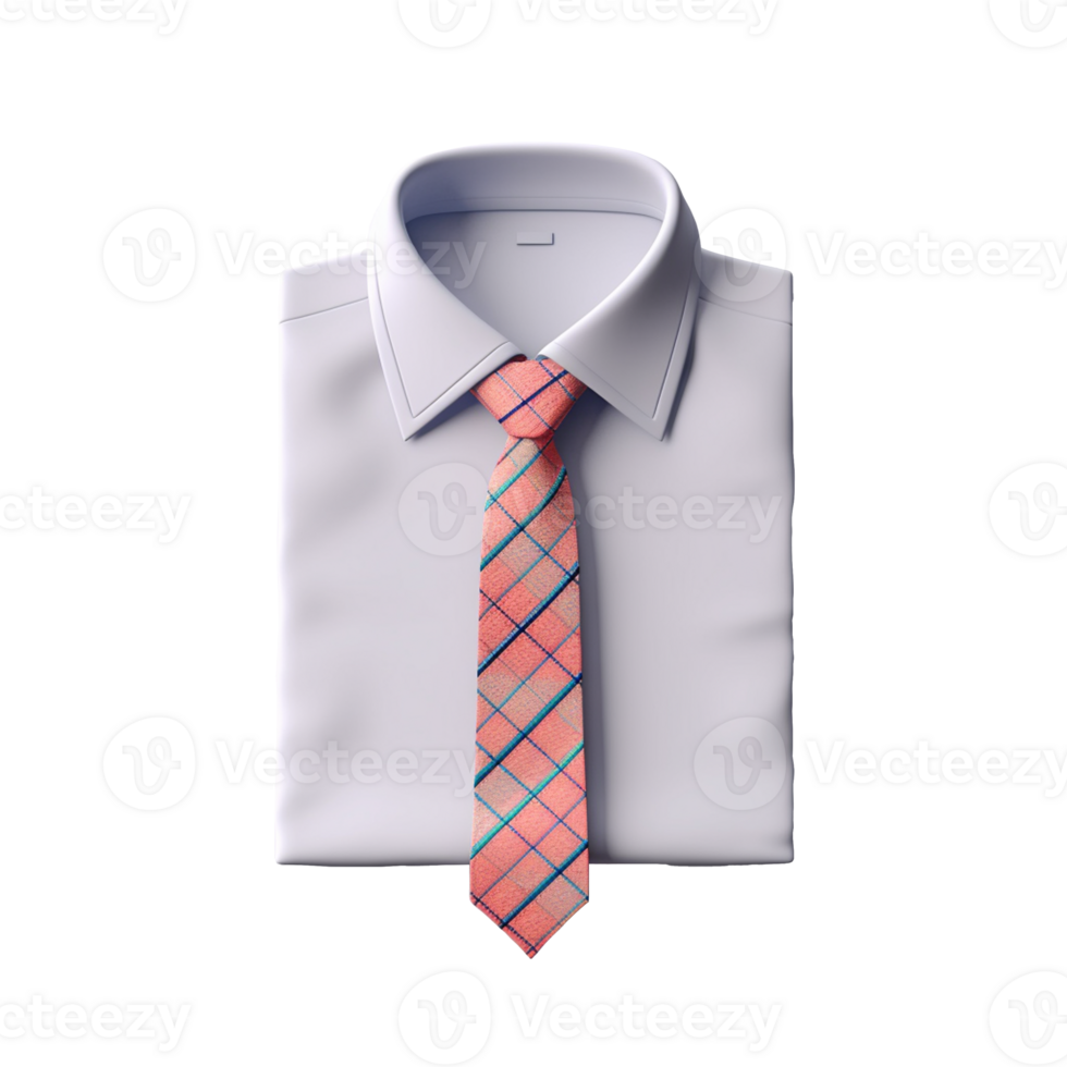 shirt and tie isolated on background with png