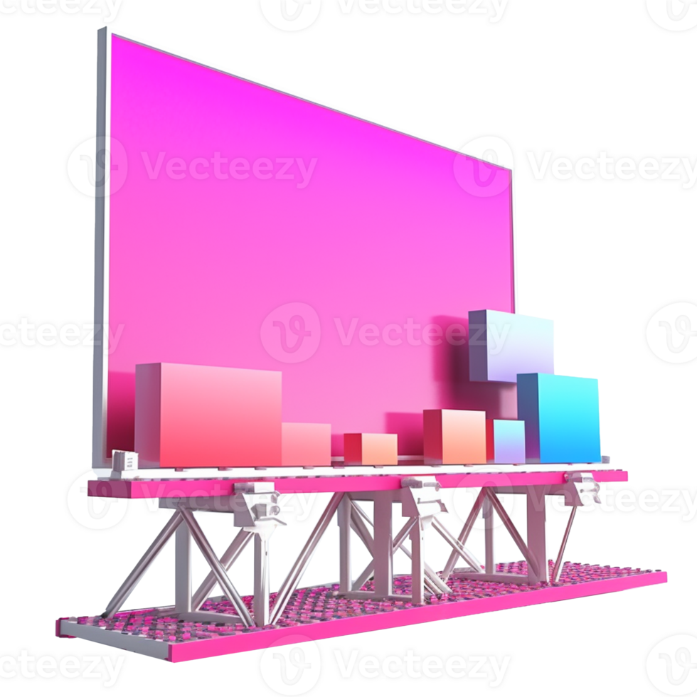 billboard isolated on background with png