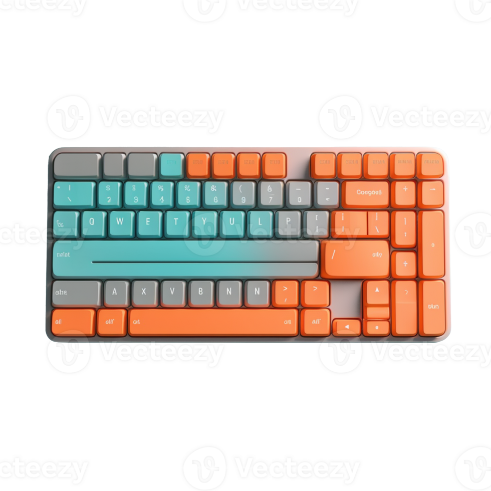 wireless keyboard isolated on background with png