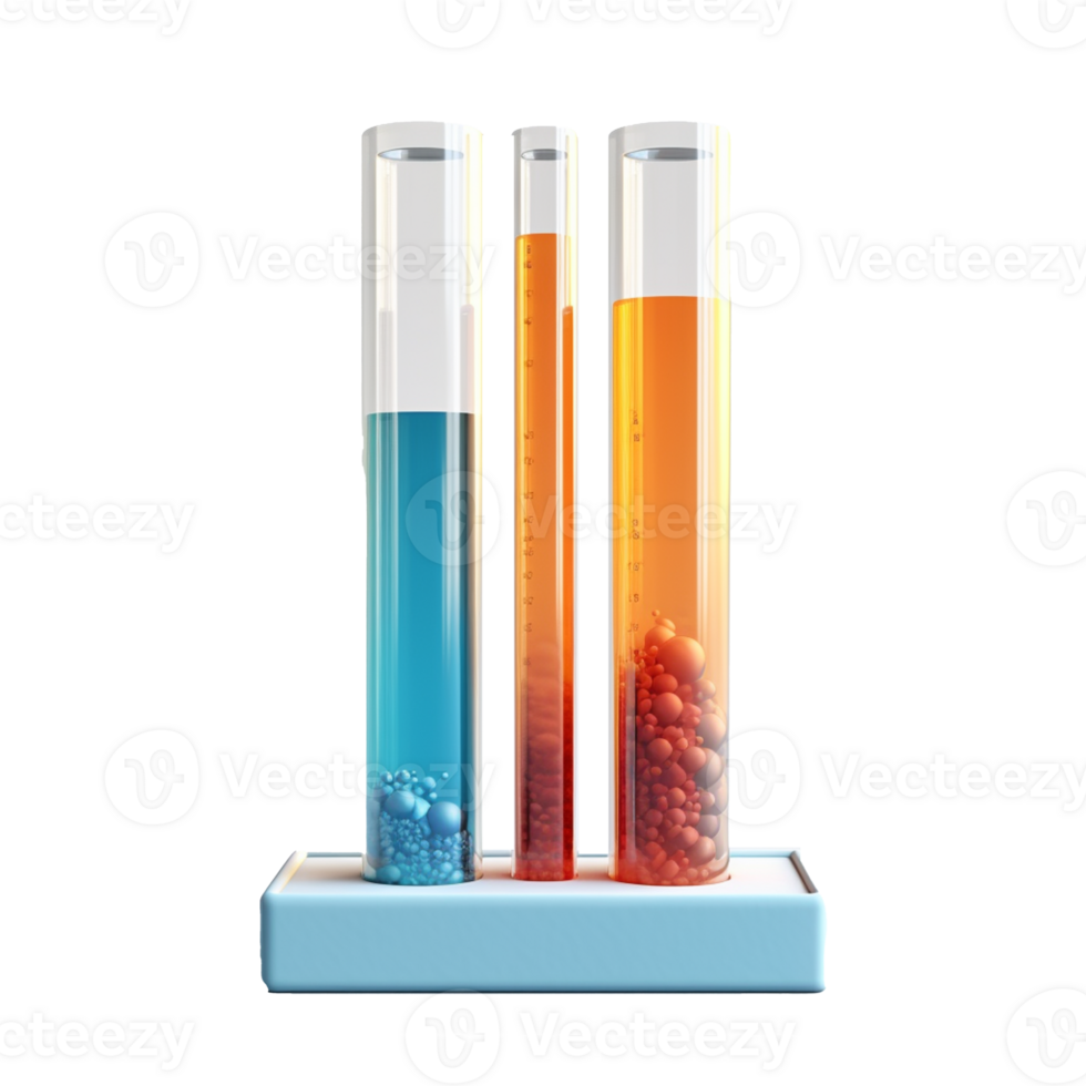 science test tube isolated on background with png