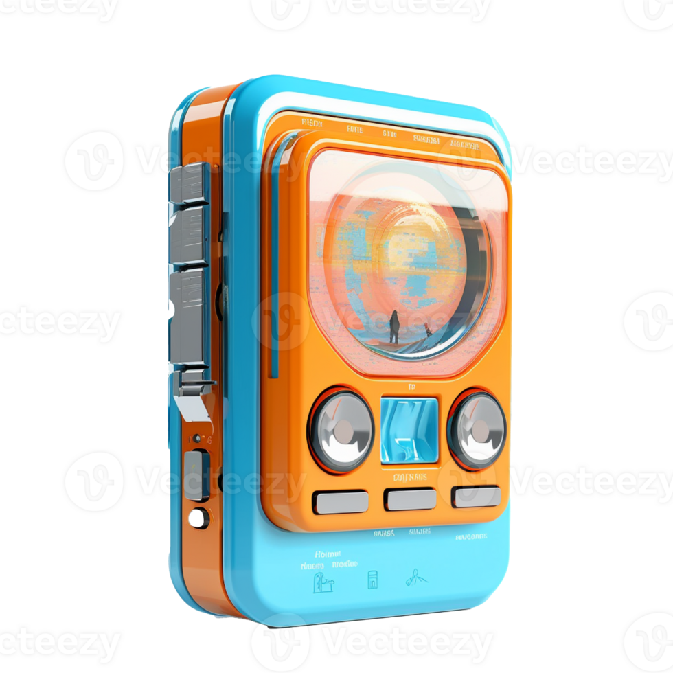 portable music player isolated on background with png