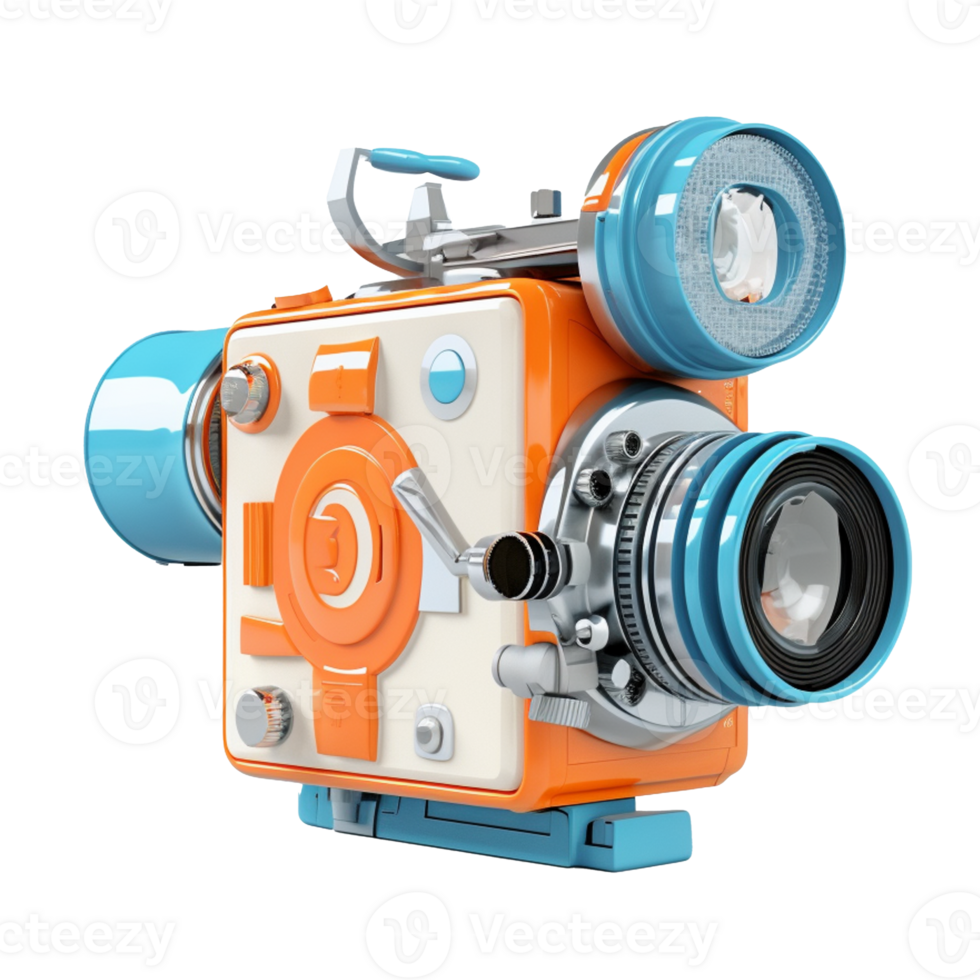 movie camera isolated on background with png