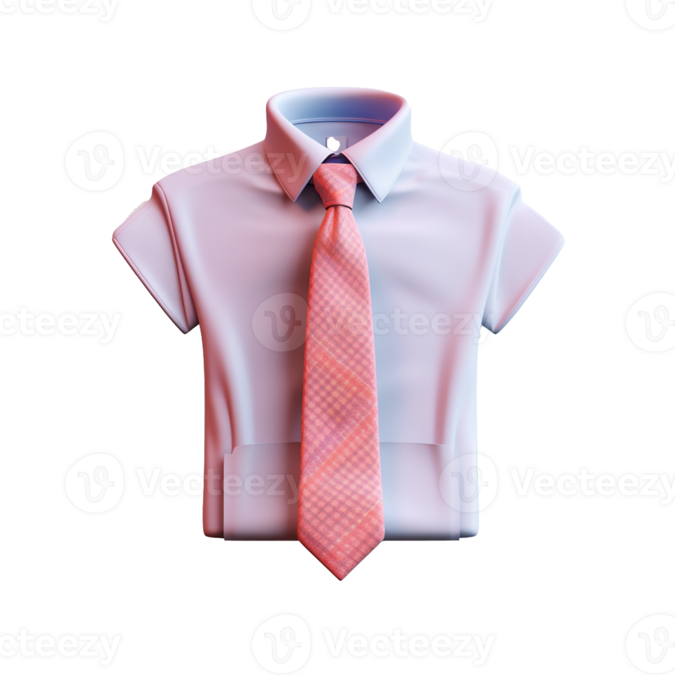 shirt and tie isolated on background with png