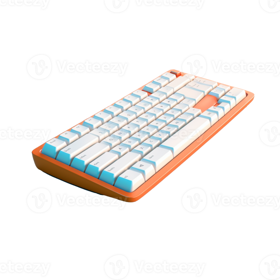wireless keyboard isolated on background with png