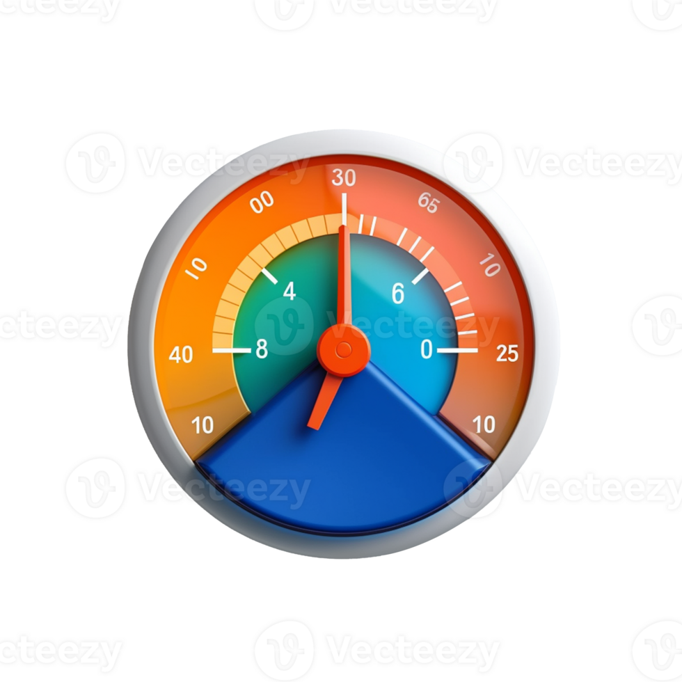 velocímetro aislado en antecedentes con generativo ai png