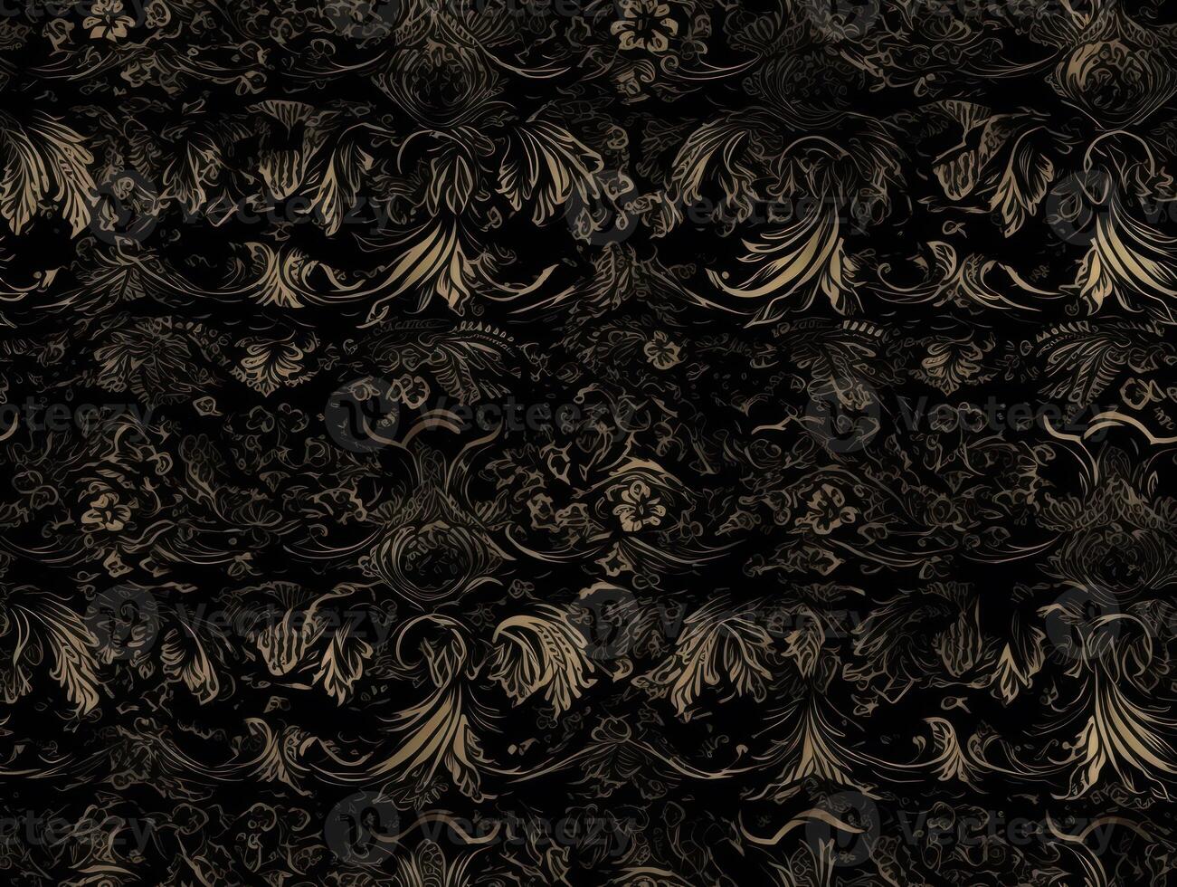 Seamless pattern Royal vintage Victorian Gothic background Rococo venzel and whorl created with technology. photo