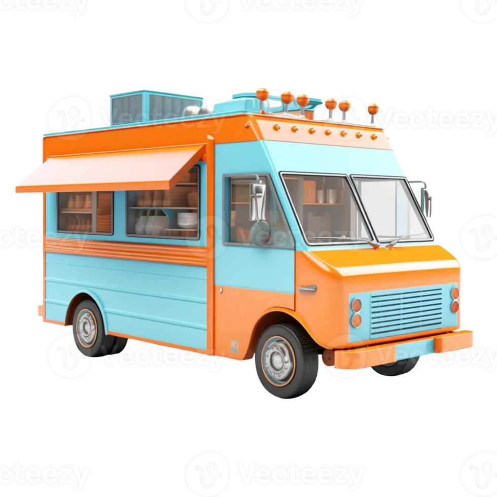 Food Truck isolated on background with png