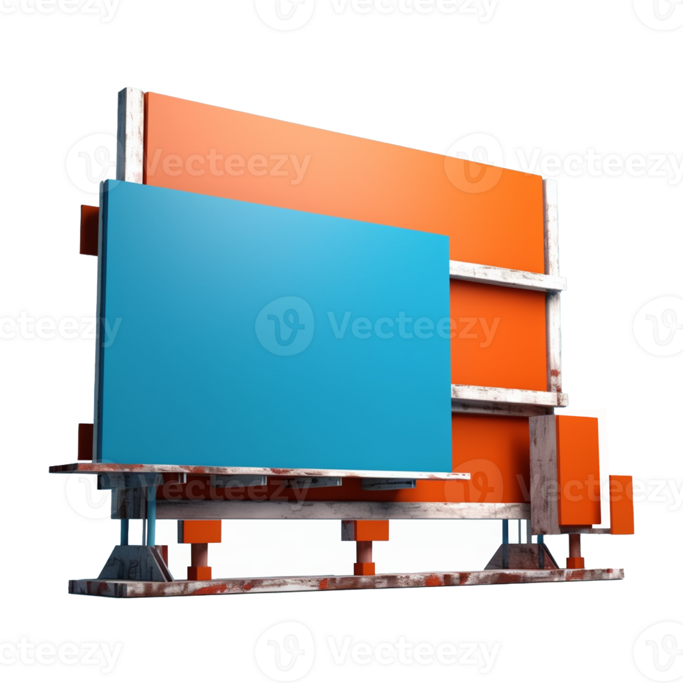 billboard isolated on background with png