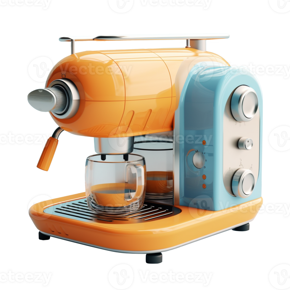 coffee machine isolated on background with png
