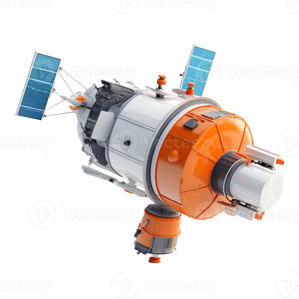 satelliet geïsoleerd Aan achtergrond met generatief ai png