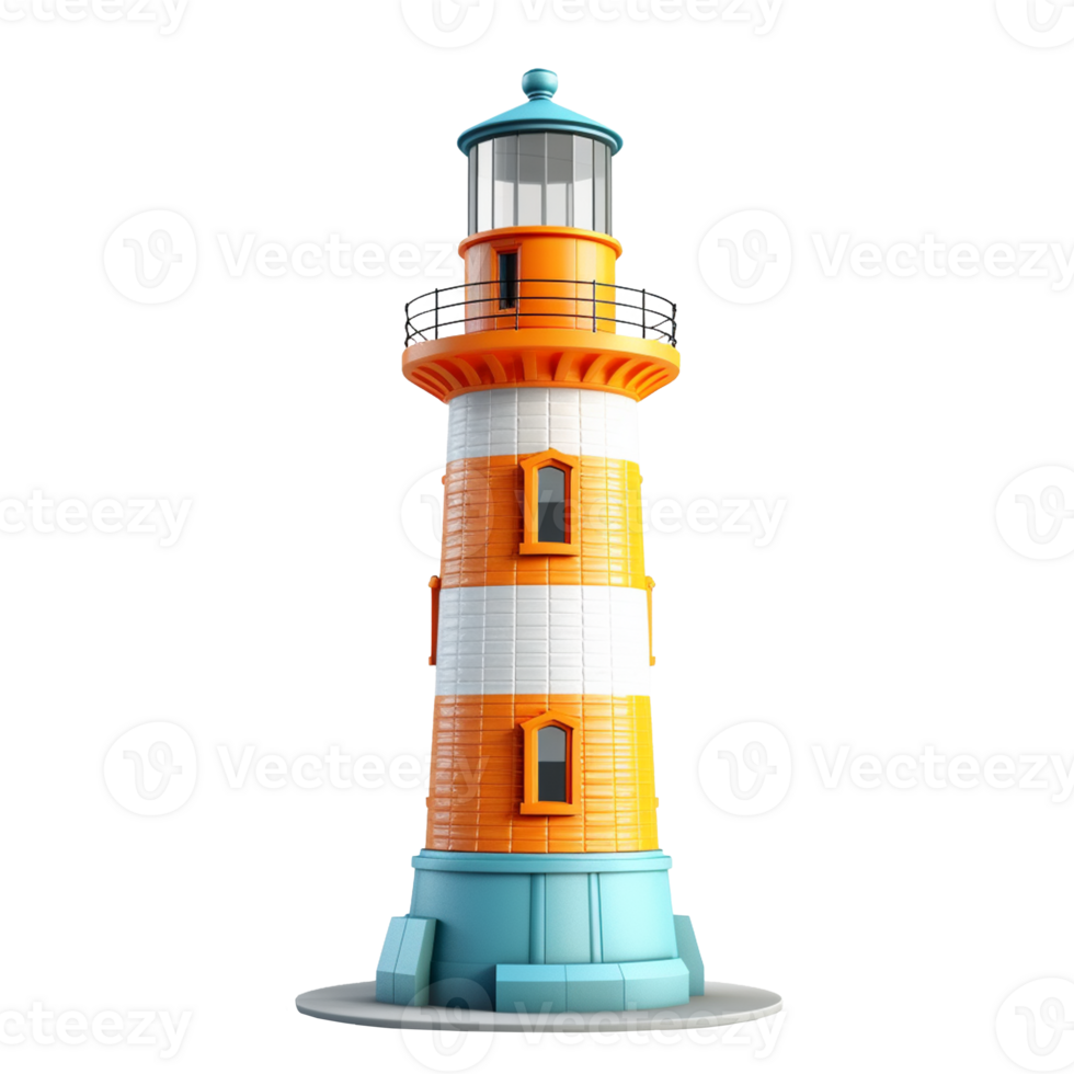 lighthouse isolated on background with png