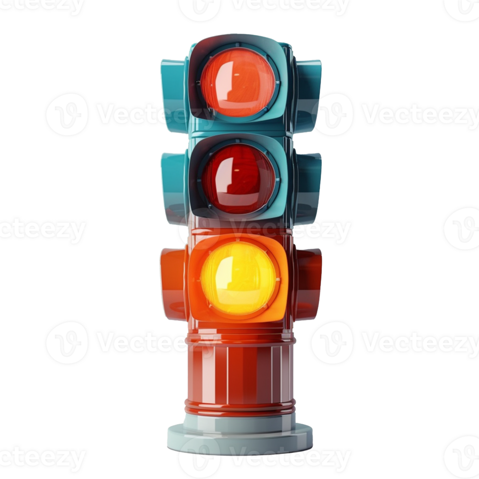 traffic light isolated on background with png