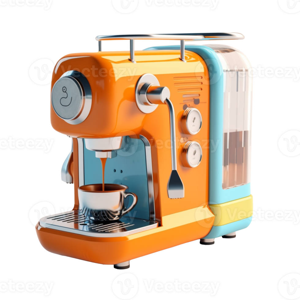 coffee machine isolated on background with png