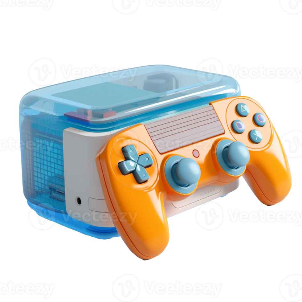 Game controller or game console isolated on background with png