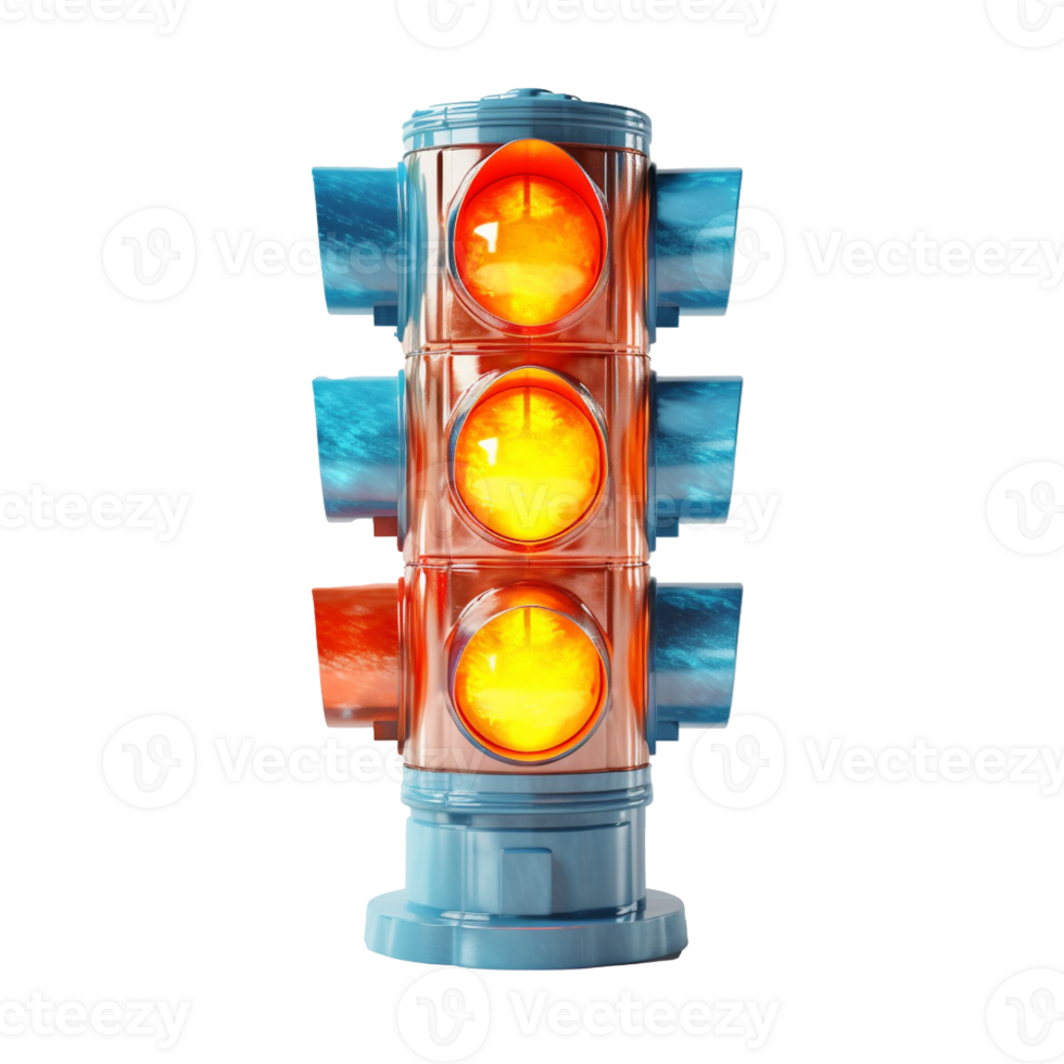 traffic light isolated on background with png