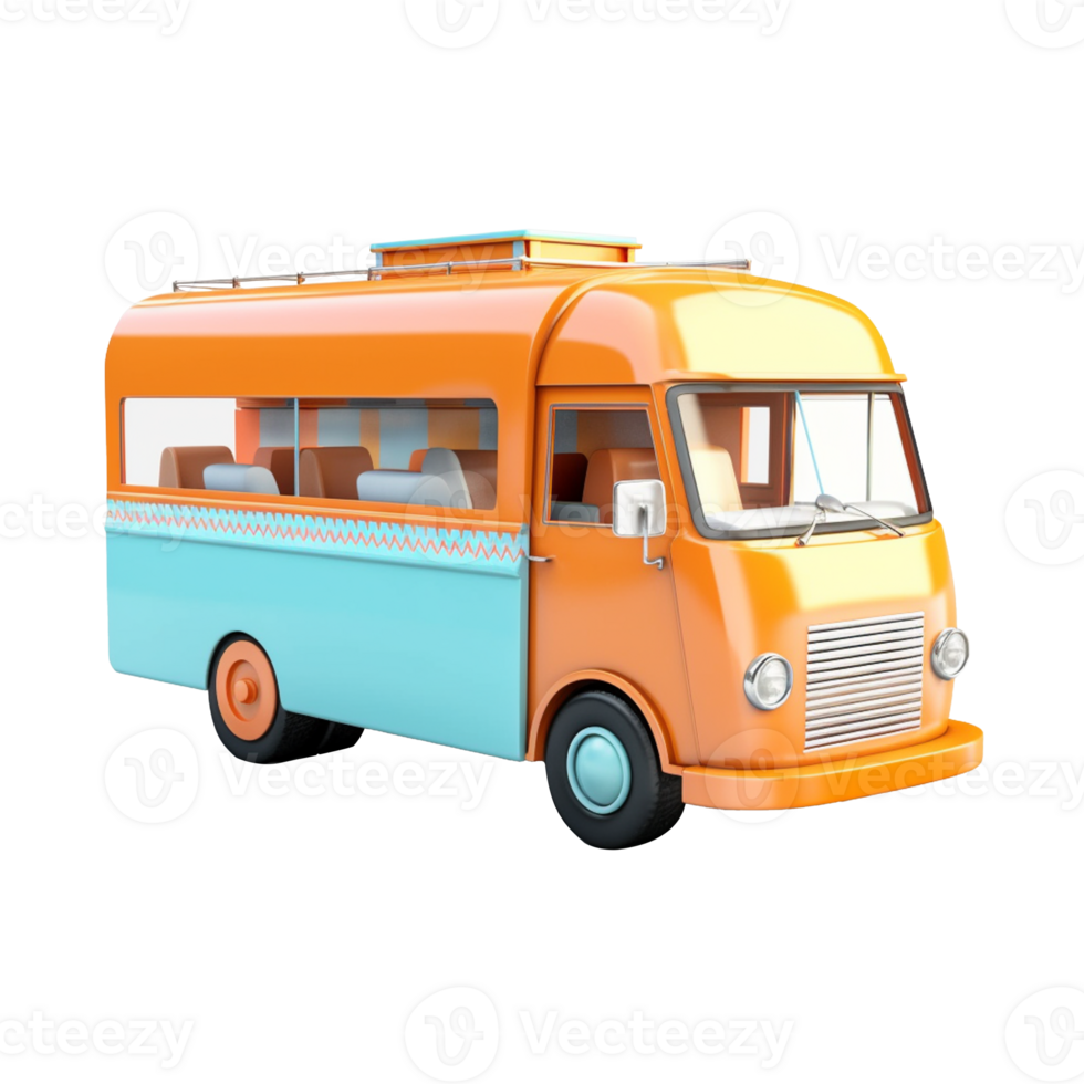 Food Truck isolated on background with png