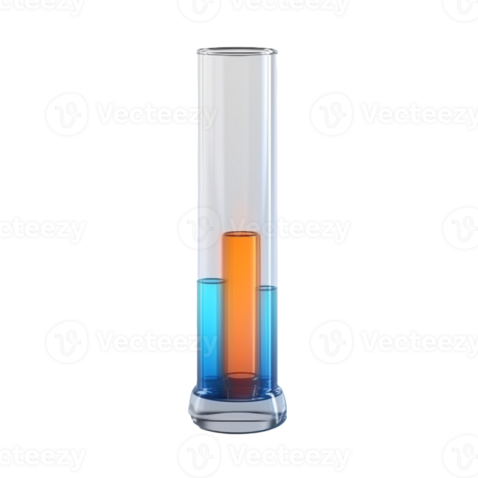 Ciência teste tubo isolado em fundo com generativo ai png