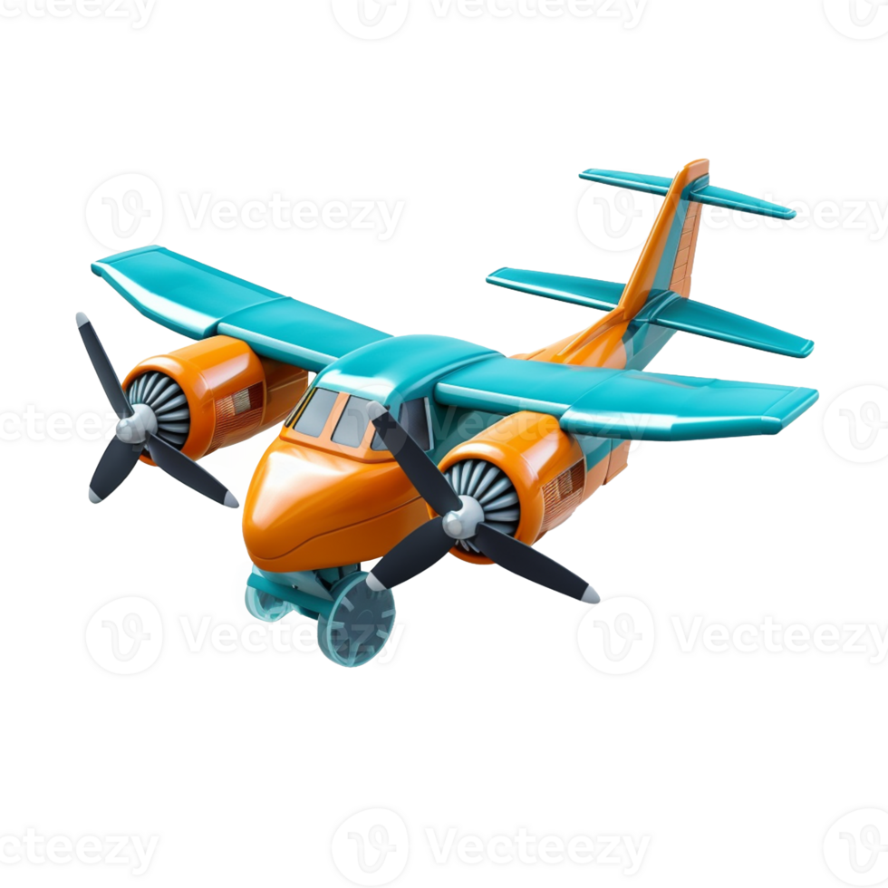 propeller plane isolated on background with png