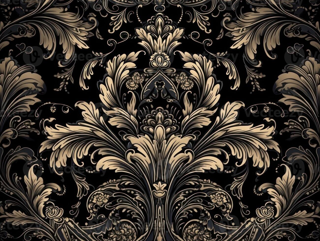 Royal vintage Victorian Gothic background Rococo venzel and whorl created with technology. photo