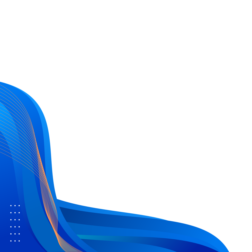 Abstract blue curve corner border or blue wave border for a certificate