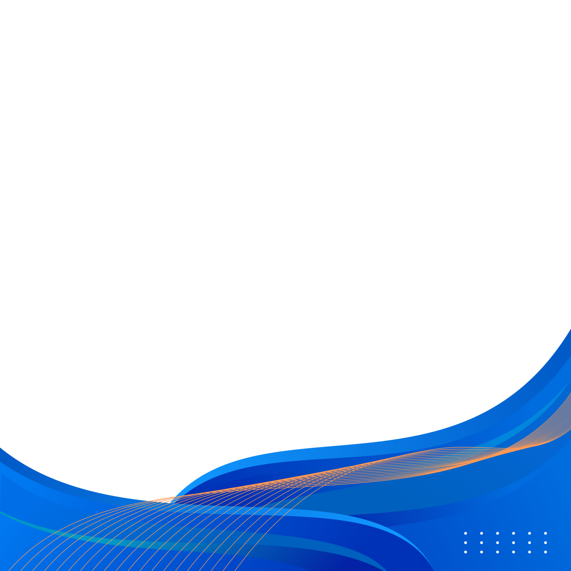 Abstract blue curve corner border or blue wave border for a certificate