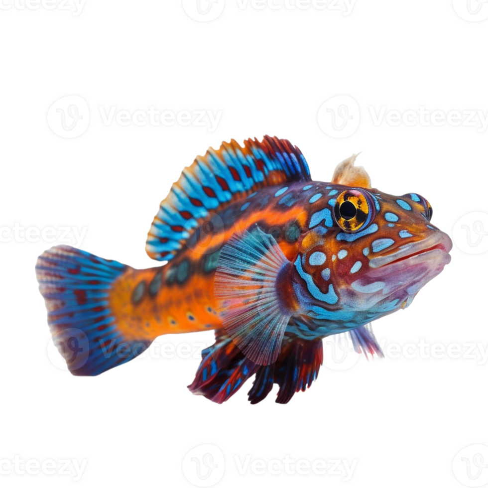 Mandarin fish isolated on transparent background, created with png