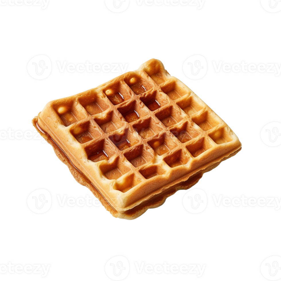 Waffel isoliert auf transparent Hintergrund, erstellt mit generativ ai png