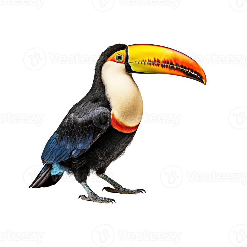 Toucan bird isolated on transparent background, created with png