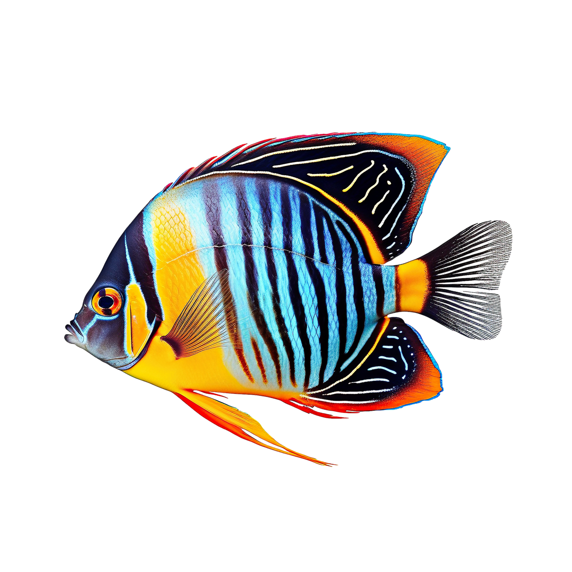 Tropical fish isolated on transparent background, created with generative  AI 24509631 PNG