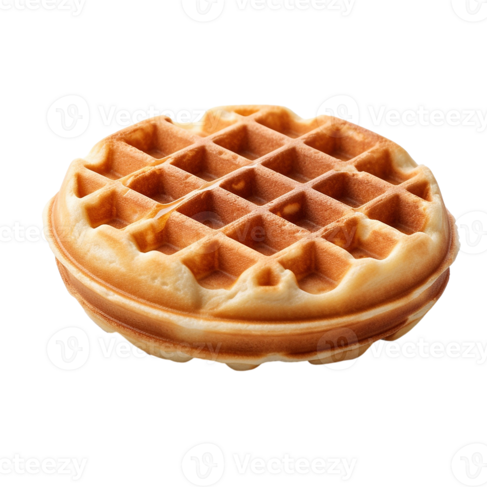 Waffle isolated on transparent background, created with png