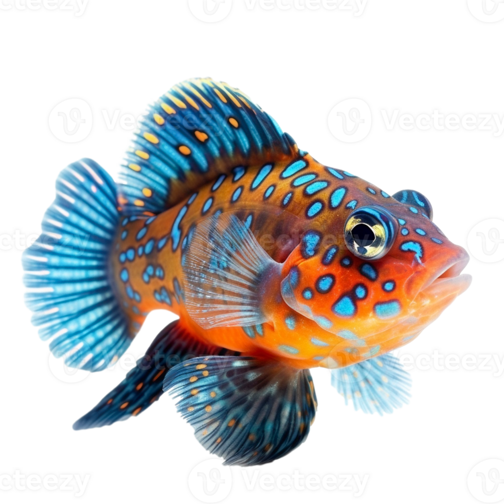 Mandarin fish isolated on transparent background, created with png