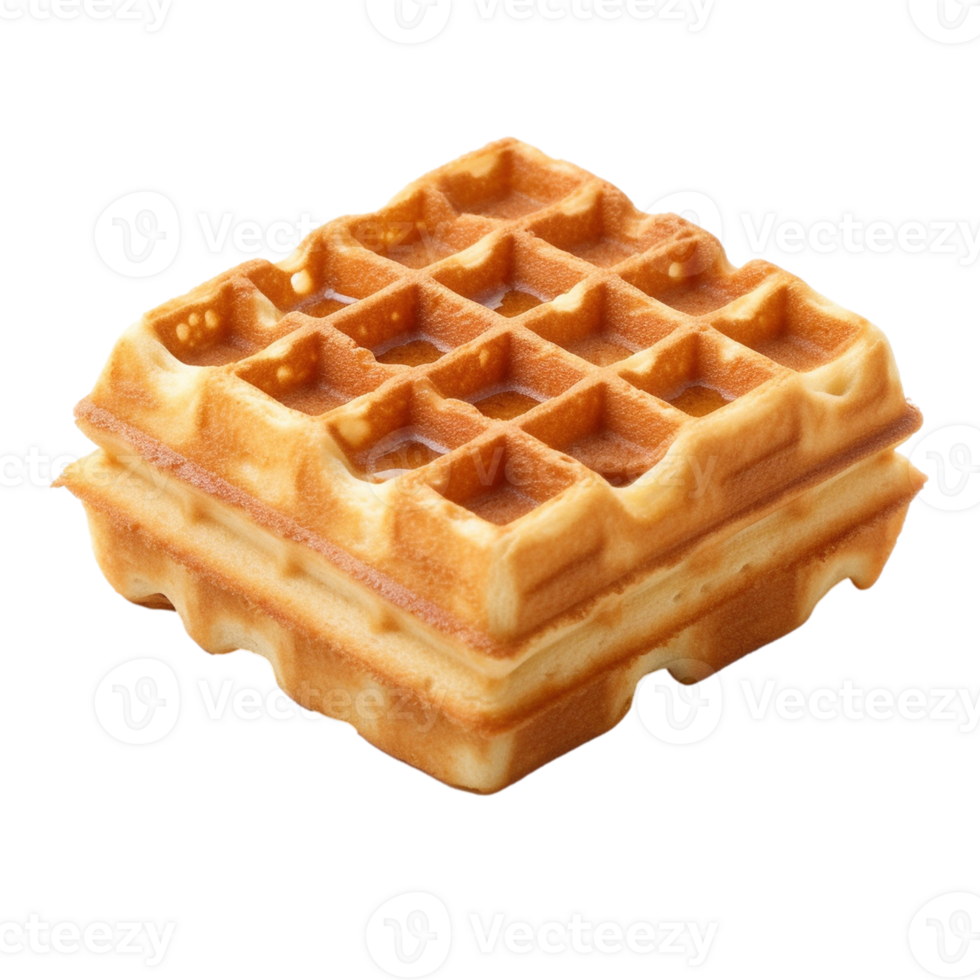 Waffle isolated on transparent background, created with png