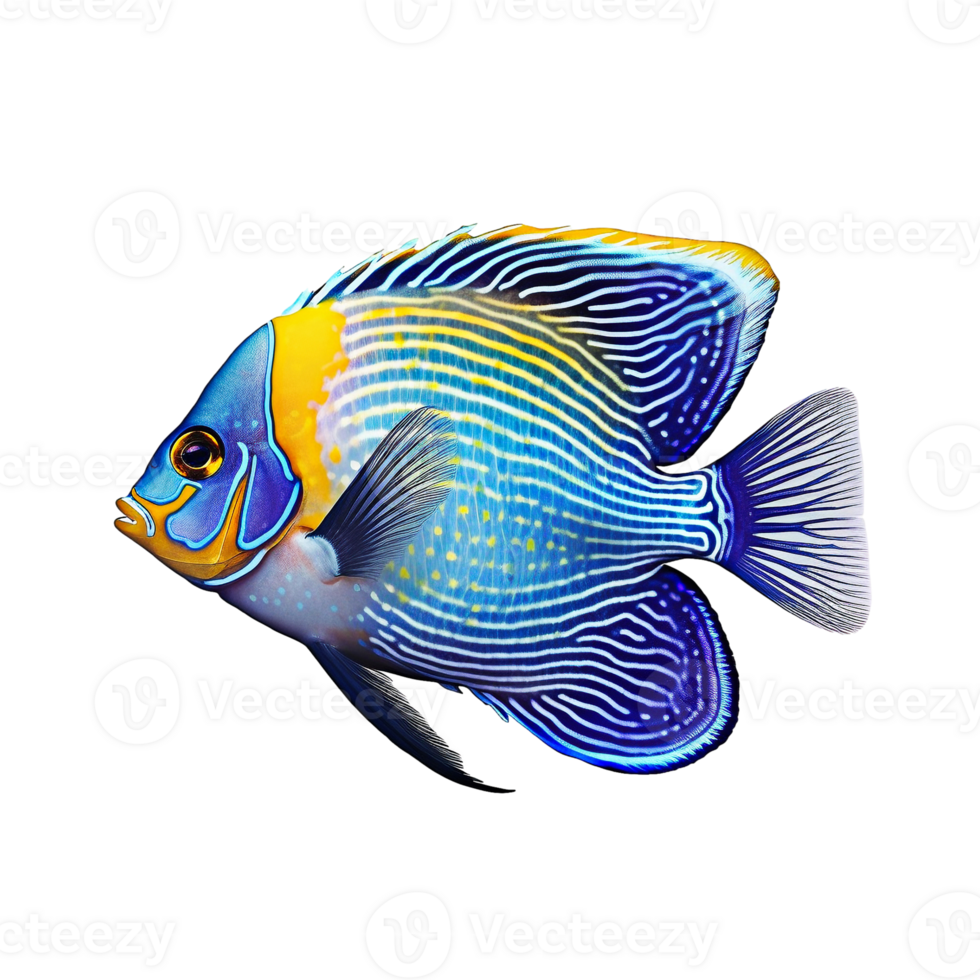 tropical pescado aislado en transparente fondo, creado con generativo ai png