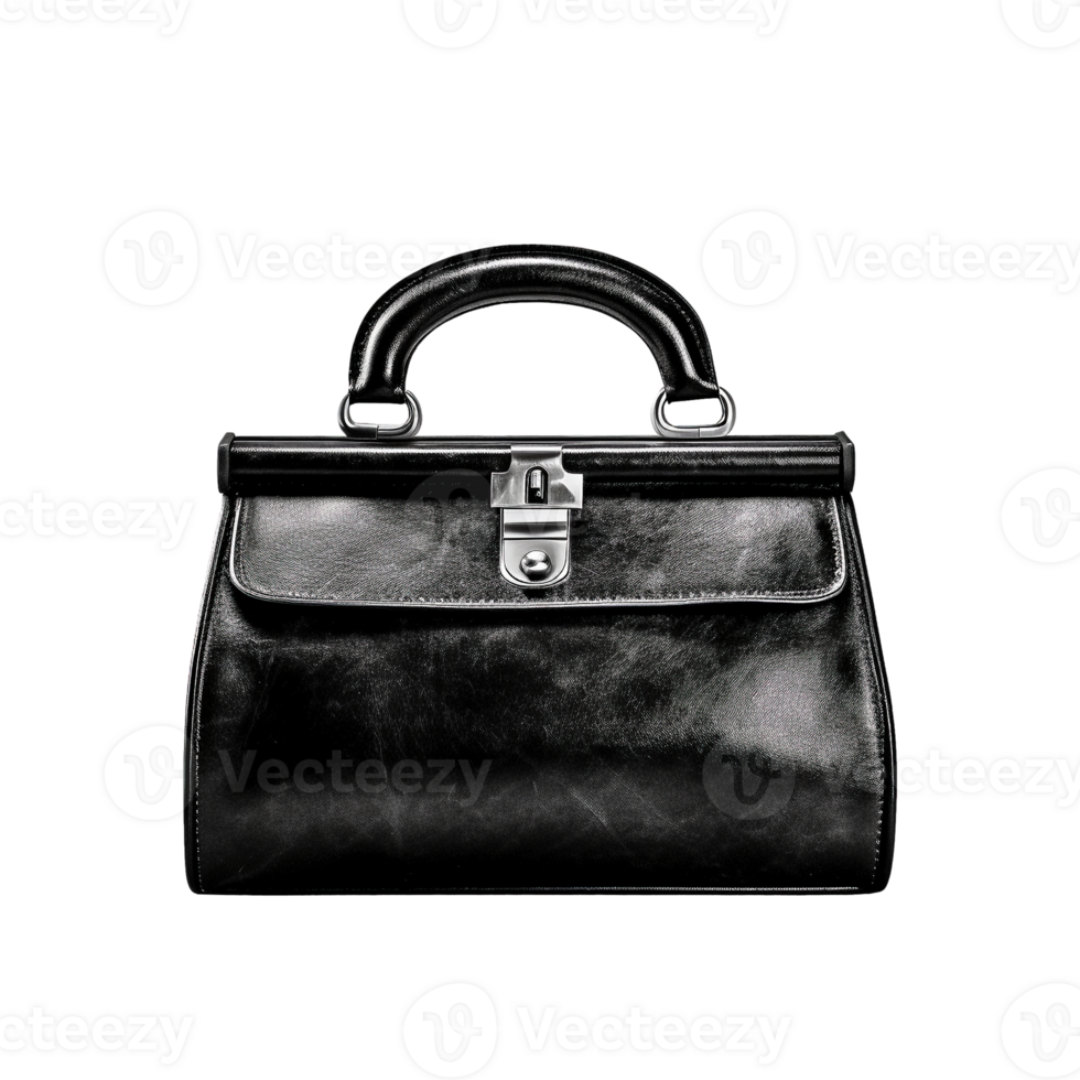 Black bag isolated on transparent background, created with png