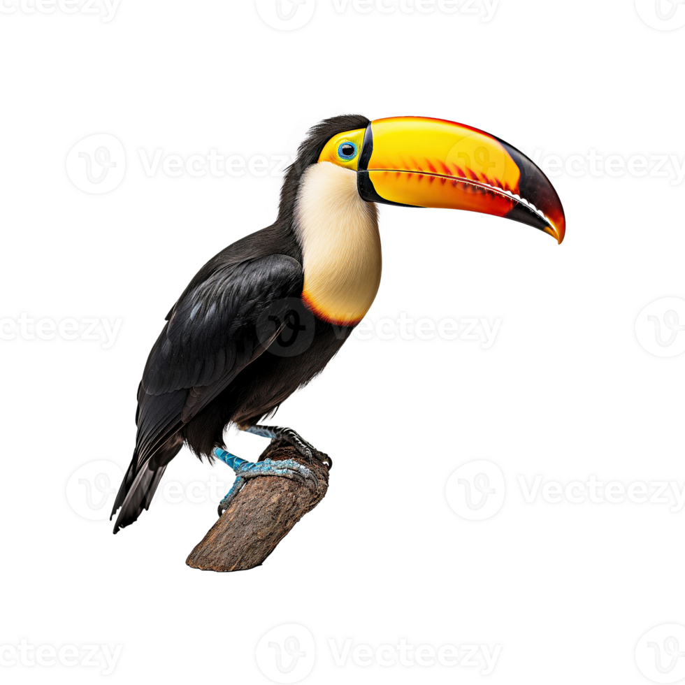 Toucan bird isolated on transparent background, created with png